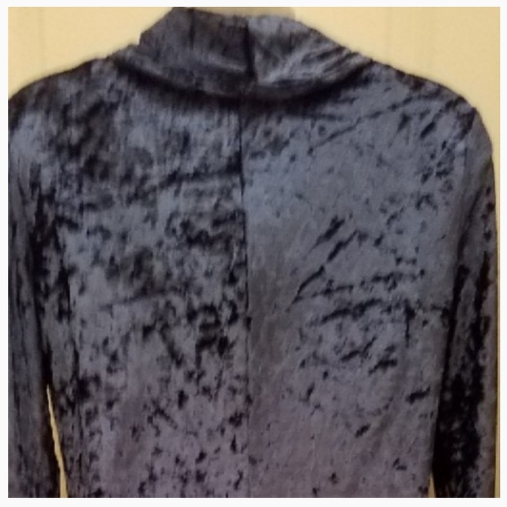 Blue Crushed Velvet Duster 5πrated Size 2XL in - Picture 7 of 7